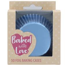 Blue Foil Baking Cases-Pack of 50